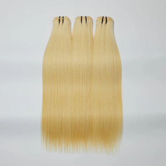 12A Premium Raw Indian Hair #613 Lightest Blonde Straight 12-30''