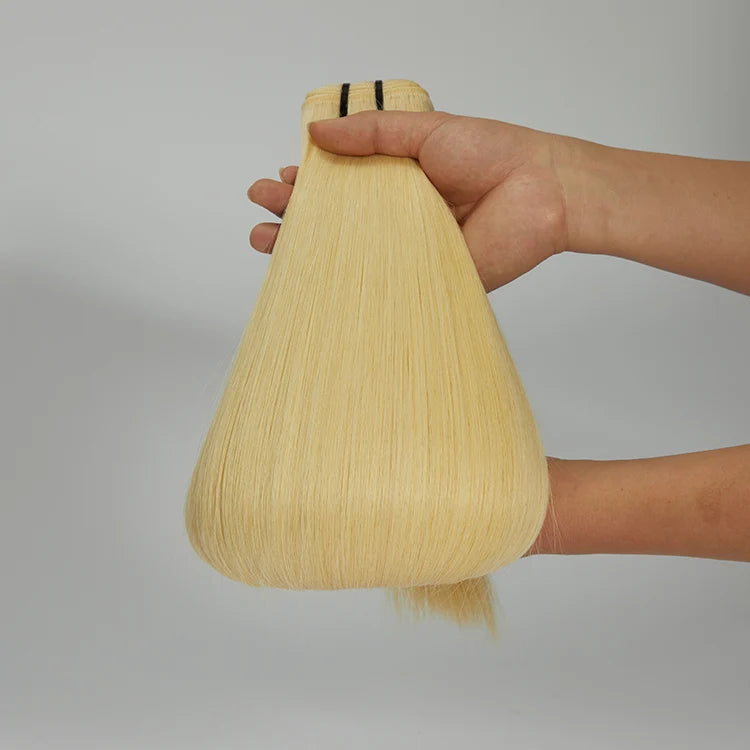 12A Premium Raw Indian Hair #613 Lightest Blonde Straight 12-30''