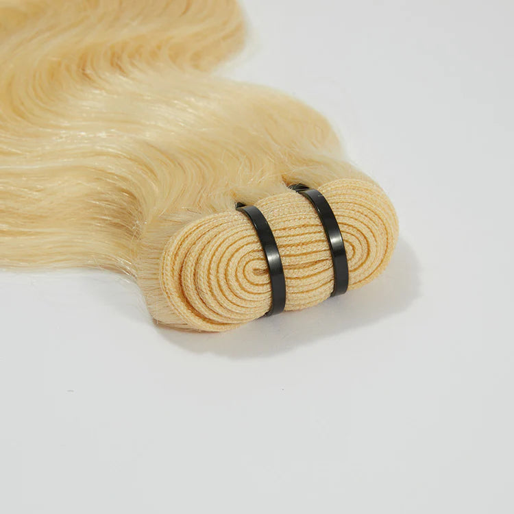 12A Premium Raw Indian Hair #613 Lightest Blonde Body Wave 12-30''