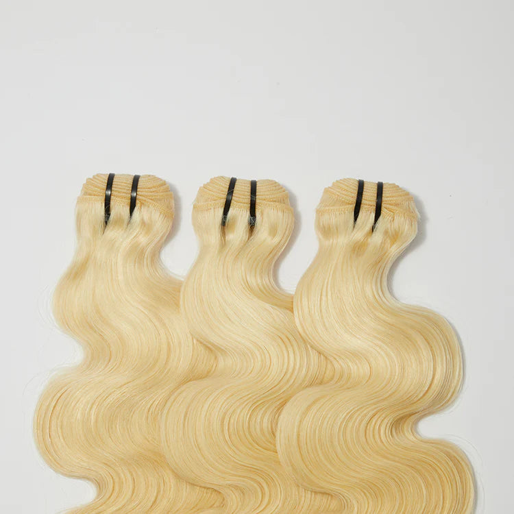 12A Premium Raw Indian Hair #613 Lightest Blonde Body Wave 12-30''