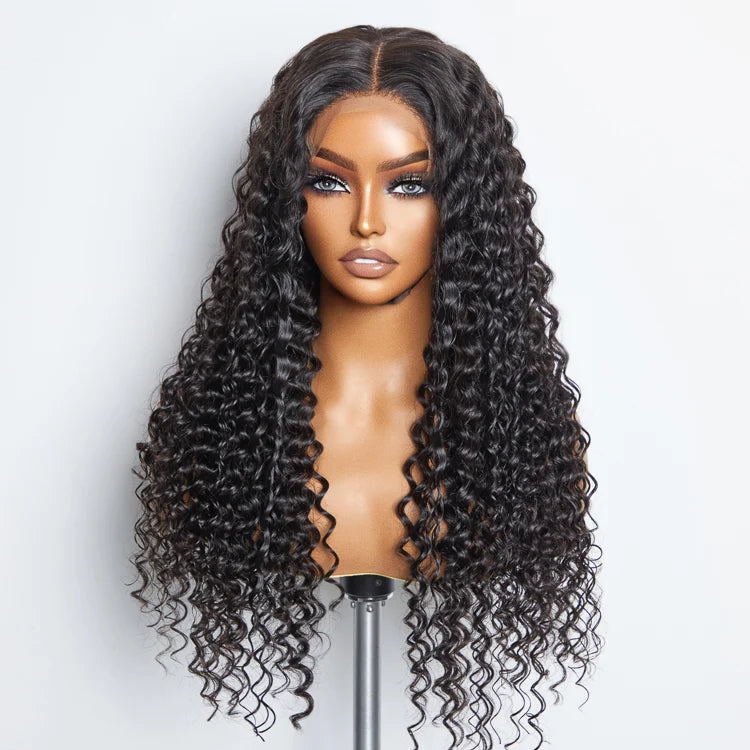 200% Density 13x4 Full Frontal Lace Wig Deep Wave