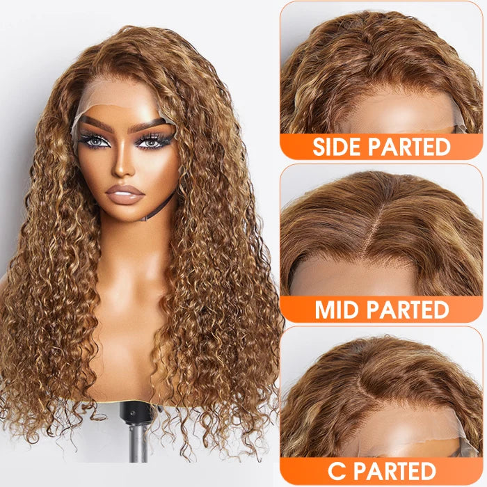 150% Density 13x4 Pre-Plucked Lace Frontal Wig Water Wave