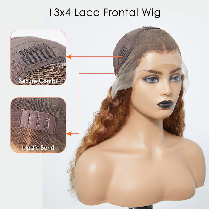 150% Density 13x4 Pre-Plucked Lace Frontal Wig Water Wave
