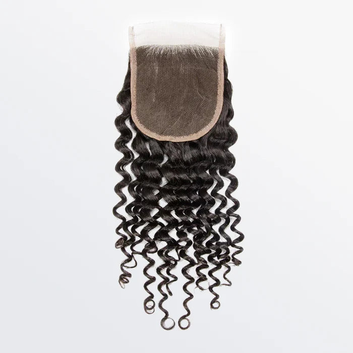 4x4 Free Parted Lace Closure Deep Curly