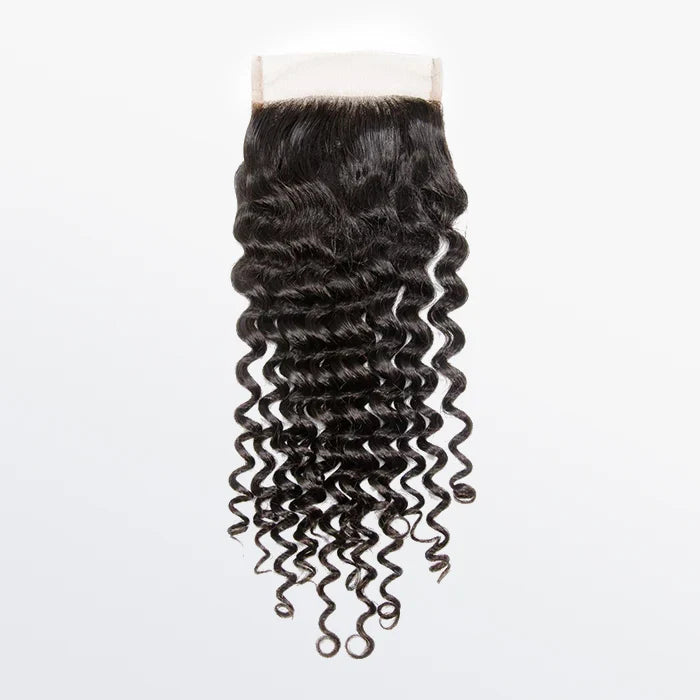 4x4 Free Parted Lace Closure Deep Curly
