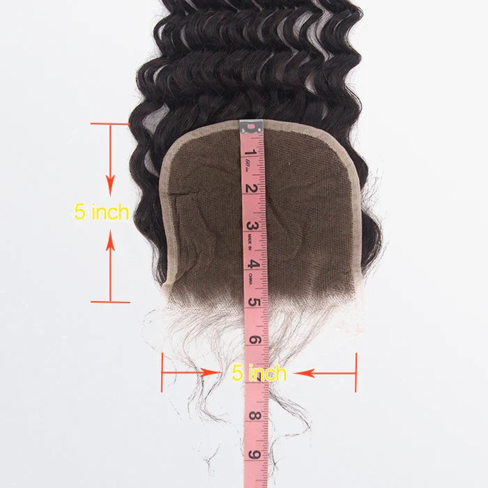 5x5 Free Parted Lace Closure Deep Wave